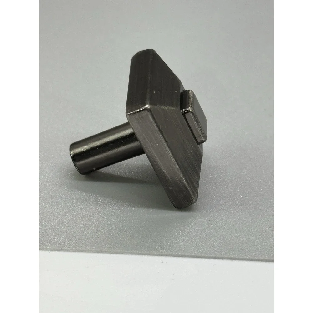 Glide Rite .875 in Square Pyramid Cabinet Pulls Brushed Pewter